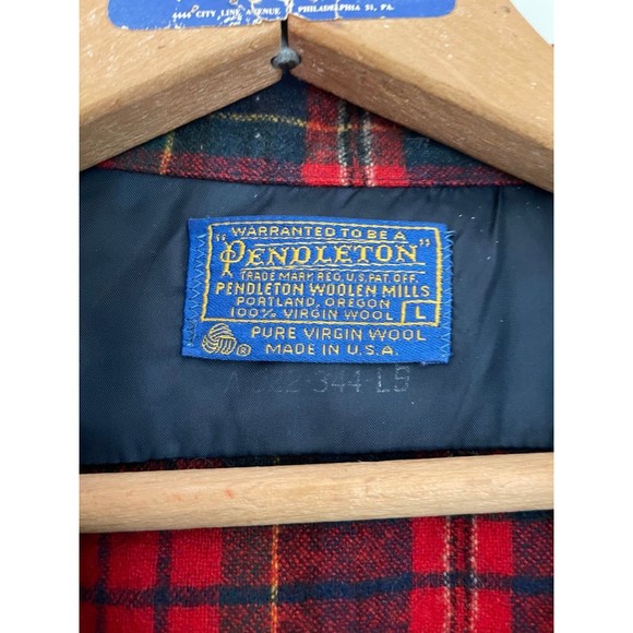 Vintage 1960s/1970s Authentic Pendleton Wool Plaid Button Down - Picture 2 of 7